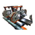 heavy twin head log cover cutting machine
